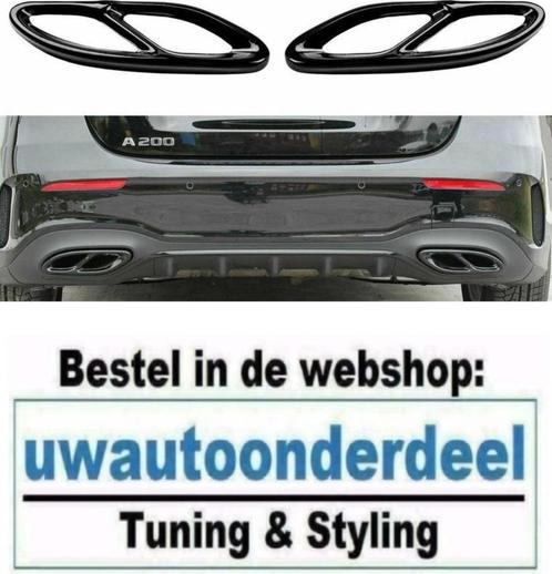 AMG Look Black uitlaat trim Dubbel Frame Voor A Klasse W176, Auto diversen, Tuning en Styling, Verzenden