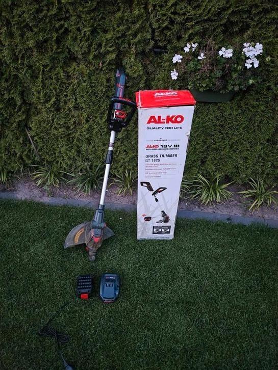 Alko GT 1825 accu grastrimmer actie, Tuin en Terras, Grastrimmers, Zo goed als nieuw, Accu, 10 tot 30 cm, Ophalen