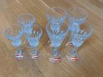 Lot de 7 verres vintage en cristal au plomb taillé, Enlèvement