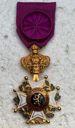 Medaille, Officier Leopolds Orde, 2-taal FR BURGER versie ZG, Enlèvement ou Envoi, Armée de terre, Ruban, Médaille ou Ailes