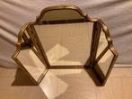 spiegel driedelig in goudkleurig houten frame, Overige vormen, Minder dan 100 cm, Gebruikt, 50 tot 75 cm