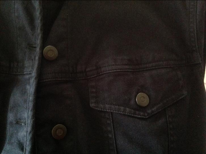 Zwarte jeans vest dames maat 44/46, Ophalen, Zo goed als nieuw, Maat 42/44 (L)