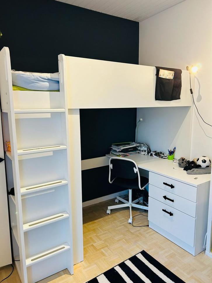 Ikea hoogslaper “SMASTAD”, Kinderen en Baby's, Kinderkamer | Stapelbedden en Hoogslapers, Zo goed als nieuw, Hoogslaper, Ophalen