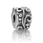 Pandora clip stopper tendril met 4 zirconias, 1 bracelet à breloques, Enlèvement ou Envoi, Argent, Pandora