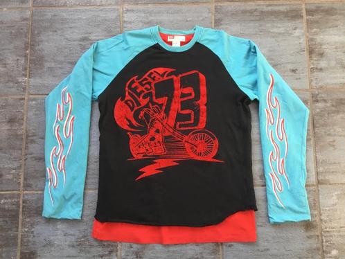 Diesel omkeerbare dubbele longsleeve kindermaat XL 14-16 jr, Kinderen en Baby's, Kinderkleding | Maat 164, Jongen, Ophalen of Verzenden