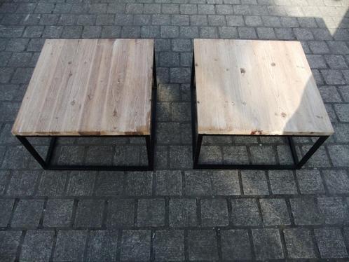 2 tables de salon basse tendance style industriel, Huis en Inrichting, Tafels | Salontafels, Zo goed als nieuw, Minder dan 50 cm