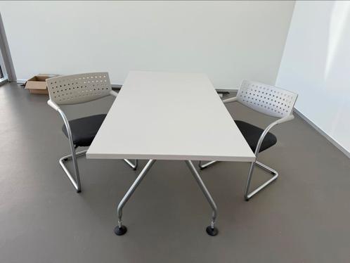 Vergadertafel en vergaderstoelen Vitra, Huis en Inrichting, Bureaustoelen, Wit, Ophalen