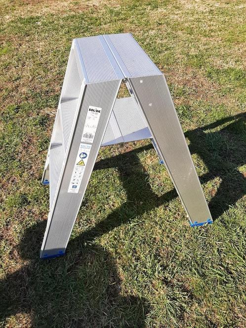 Professionele dubbele 3-trapladder Solide, Doe-het-zelf en Bouw, Ladders en Trappen, Zo goed als nieuw, Ladder, Ophalen