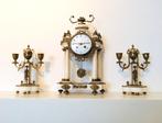 Schouwgarnituur Piolaine (Paris) * Antiek 19 eeuw  * Klok, Ophalen of Verzenden