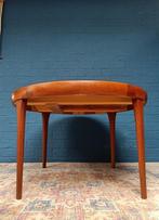 Vintage Ronde Eettafel Uitschuifbaar, Huis en Inrichting, Tafels | Eettafels, Ophalen, Teakhout