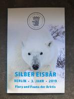 2019 Berlin Eisbär - 1 oz silver, gekleurd, in coincard, Ophalen of Verzenden, Zilver