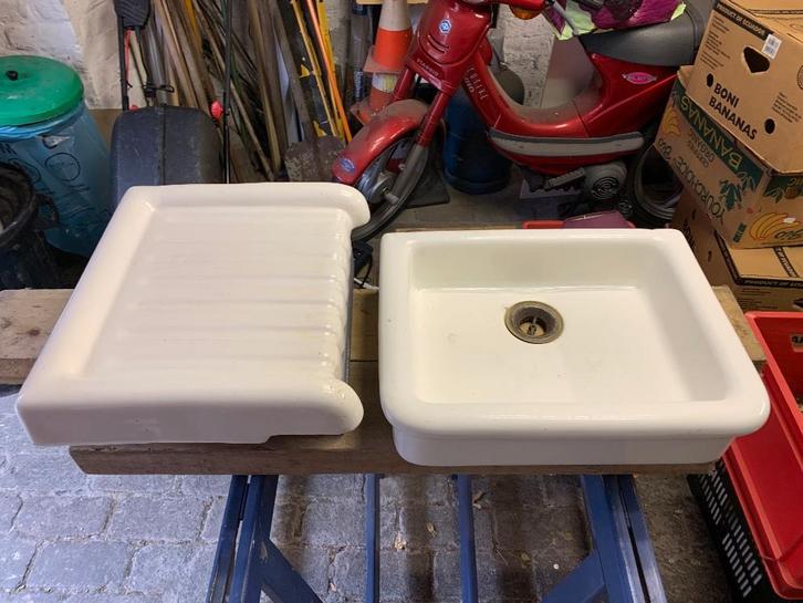 Évier de cuisine ancien,égouttoir en grès émaillé, Bricolage & Construction, Sanitaire, Utilisé, Autres types, Pierre, Enlèvement
