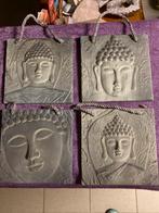 Quatre cadres de Bouddha en pierre, 15 x 15 cm, Enlèvement, Utilisé