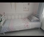 1persoonsbed wit metaal, 200x90cm., Huis en Inrichting, Slaapkamer | Bedden, Ophalen, Gebruikt, 90 cm, Eenpersoons