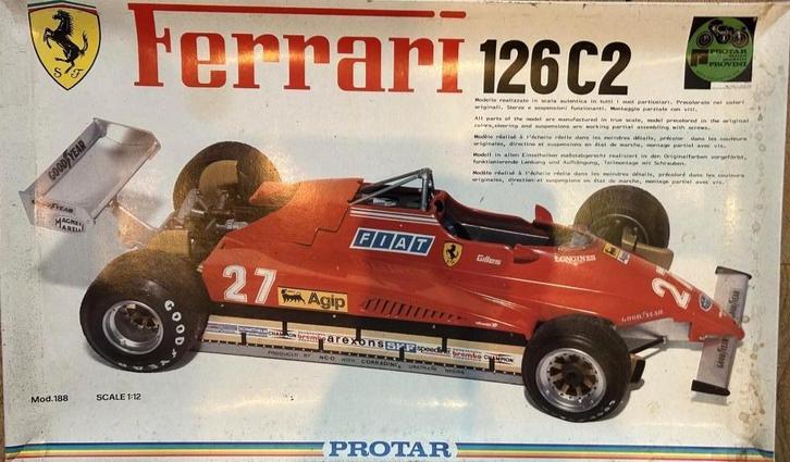 FERRARI 126C Schaal 1:!2 Gilles Villeneuve!, Hobby en Vrije tijd, Modelbouw | Auto's en Voertuigen, Nieuw, Auto, Groter dan 1:32