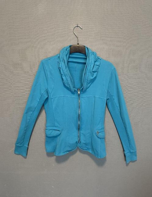 Felblauwe trui met speciale hals van MET (S), Kleding | Dames, Truien en Vesten, Gedragen, Maat 36 (S), Blauw, Ophalen of Verzenden