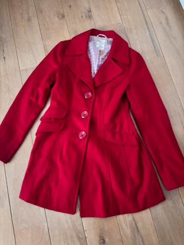 Mantel dames wijnrood vintage look M beschikbaar voor biedingen