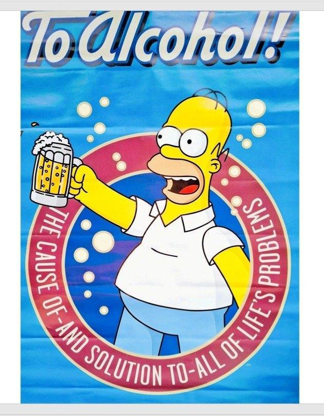 The Simpsons To Alcohol 🍺 Maxi Poster ~ 61 x 91,5 cm, Verzamelen, Posters, Gebruikt, Film en Tv, A1 t/m A3, Rechthoekig Staand