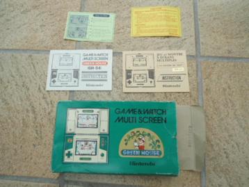 vintage Nintendo game and watch Green house only box papers