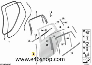 Deurrubber BMW X6 G06 OE 51767437805 nieuw bmw 