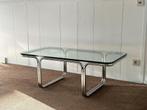 Vintage chroom coffeetable, Huis en Inrichting, Tafels | Salontafels, Ophalen, Zo goed als nieuw, Glas