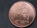 American Indian - Sitting Bull - 1 oz copper, Postzegels en Munten, Ophalen of Verzenden, Koper