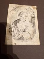 Vroege 19e-eeuwse devotieprent met kopergravure – religeus, Verzenden, Bidprentje