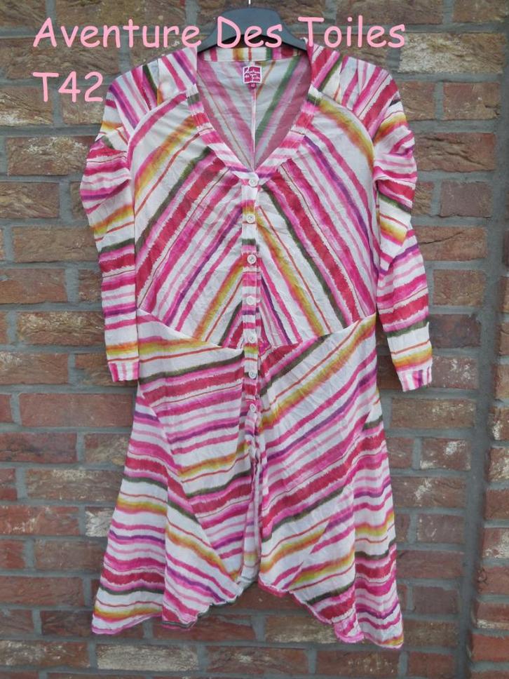 Aventure Des Toiles tunique multicolore en voile T42, Vêtements | Femmes, Blouses & Tuniques, Porté, Taille 42/44 (L), Enlèvement ou Envoi