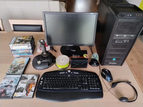 Complete desktop setup, Computers en Software, Desktop Pc's, Zo goed als nieuw, 3 tot 4 Ghz, HDD, SSD, 32 GB, Met videokaart, Met monitor