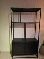 Zwarte wandkast, Huis en Inrichting, Kasten | Wandmeubels, Ophalen, Zo goed als nieuw, Minder dan 150 cm, Metaal