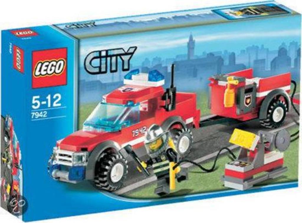 LEGO City 7942 2x Off Road Fire Rescue (2007), Ophalen of Verzenden, Zo goed als nieuw, Complete set, Lego