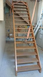 Trap 16 treden, witte volle beuk te koop, Ophalen of Verzenden, Zo goed als nieuw, Trap, 2 tot 4 meter