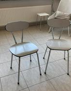 Formica keukenstoelen, Huis en Inrichting, Ophalen, Gebruikt, Twee, Grijs