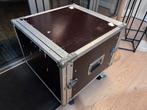 Flightcase 8U 19” rack op wielen, Ophalen, Zo goed als nieuw, Flightcase