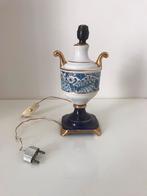 Antieke tafellamp lamp  blauw wit goud, Antiek en Kunst, Ophalen of Verzenden