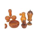 6 pièces en bois anciens tournés : porte allumettes, moulin, Antiquités & Art, Antiquités | Accessoires de maison, Enlèvement ou Envoi