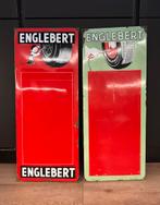 Set Emaille Reclameborden Englebert, Verzamelen, Ophalen of Verzenden, Reclamebord