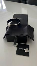Emporio Armani heren armband, Ophalen of Verzenden, Zo goed als nieuw, Zwart