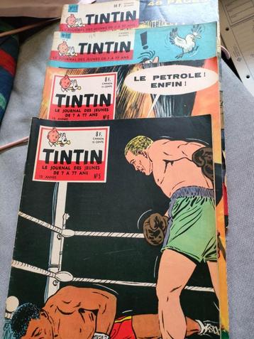 Vintage Tintin-strips (+/- 135 stuks) beschikbaar voor biedingen