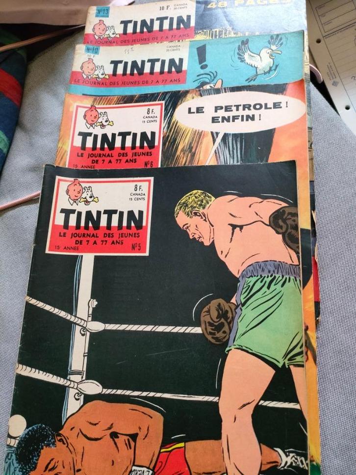 Vintage Tintin-strips (+/- 135 stuks), Livres, BD, Comme neuf, Plusieurs BD, Enlèvement