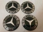Mercedes wieldoppen stickers zwart 》4 x 56 mm, Auto diversen, Autostickers, Ophalen of Verzenden