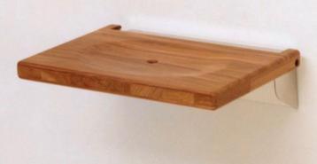Houten design wandzitje - voor XXL-douche/hamam - nieuw beschikbaar voor biedingen