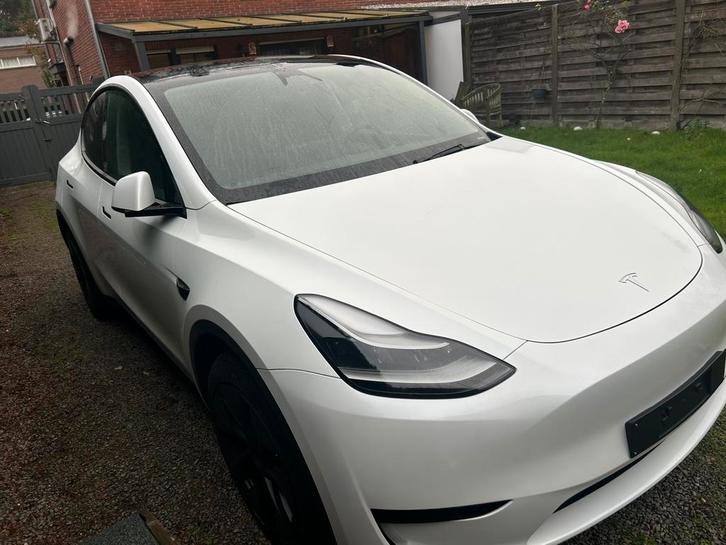 Tesla Y lang range jaar 2025 km12000 als nieuw full option, Auto's, Tesla, Particulier, Model Y, 360° camera, ABS, Achteruitrijcamera
