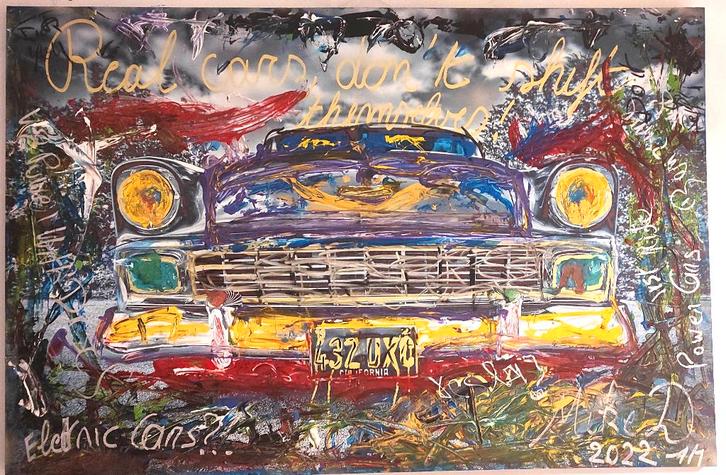 Uniek modern schilderij Belgisch kunstenaar, Antiek en Kunst, Kunst | Schilderijen | Modern, Ophalen of Verzenden