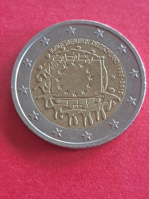 2015 Duitsland 2 euro 30 jaar Europese Vlag G Karlsruhe, Postzegels en Munten, Munten | Europa | Euromunten, Losse munt, 2 euro