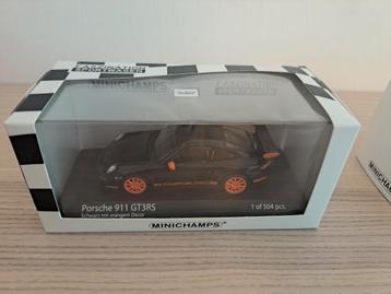 Porsche 911 997 GT3 RS Oranje/Zwart 1/43 Minichamps Nieuw beschikbaar voor biedingen