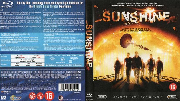 sunshine (blu-ray) neuf, CD & DVD, Blu-ray, Comme neuf, Science-Fiction et Fantasy, Enlèvement ou Envoi