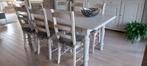 Eettafel + stoelen, Huis en Inrichting, Complete eetkamers, Ophalen, Zo goed als nieuw, Klassiek,   rustiek