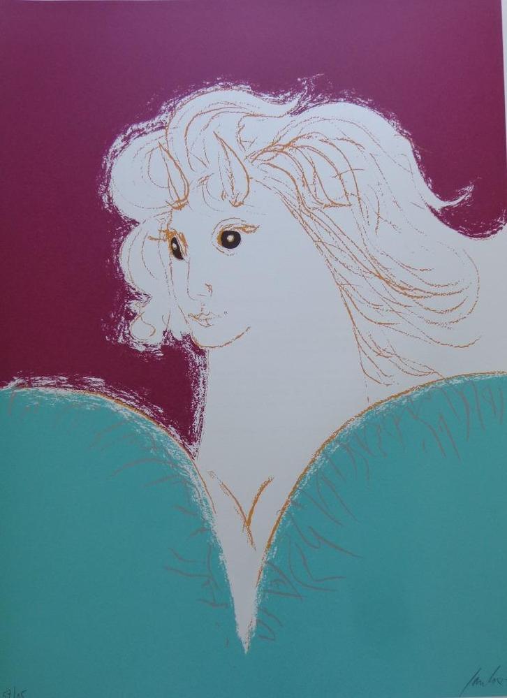 JAN COX / WEELDE VAN VROUWEN / KLEURZEEFDRUK / 76x56cm / SIG, Antiek en Kunst, Kunst | Litho's en Zeefdrukken, Ophalen of Verzenden