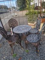 Fond oud setje 2kleurig met 4 stoelen €245, Antiek en Kunst, Ophalen